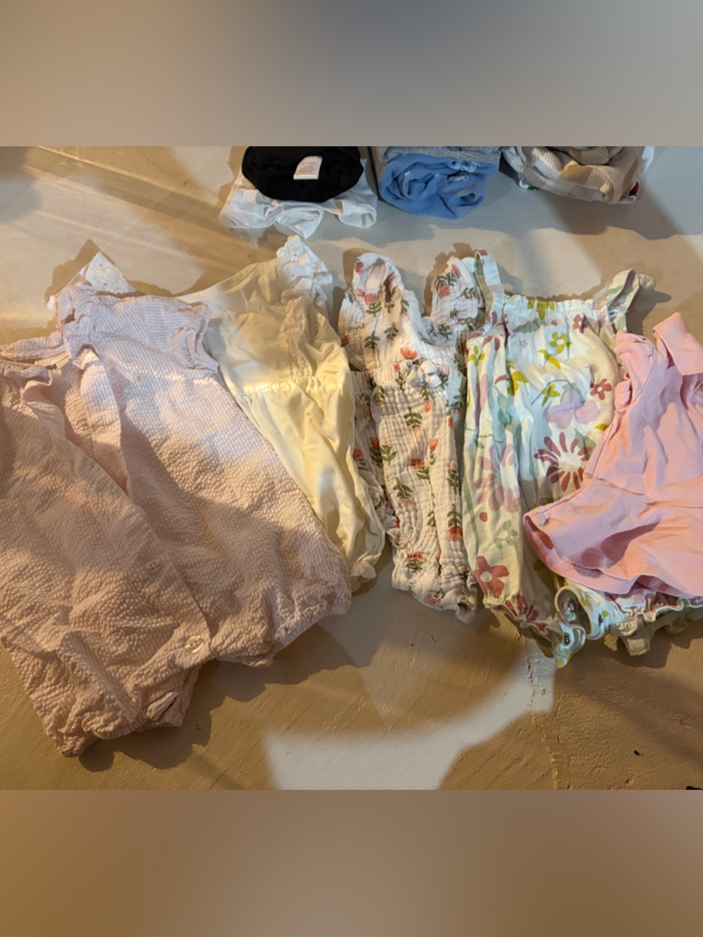 Various Newborn Girl Clothing Lot - Pink, Floral, Cream Pieces